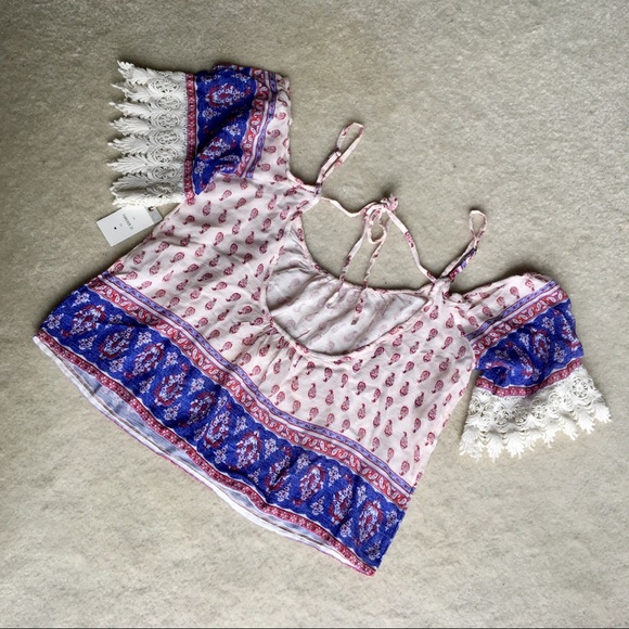 Off the Shoulder Boho Top - Picture 3 of 4